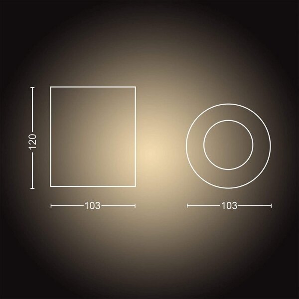 Philips - Φωτιστικό σποτ Dimming LED Hue PILLAR 1xGU10/4,2W/230V + RC λευκό