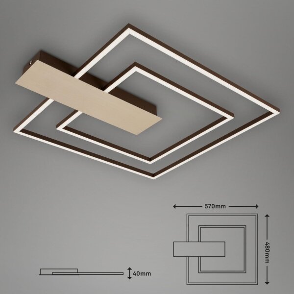 Briloner 3545-017 - LED Dimmable φωτιστικό οροφής NICO LED/25W/230V χρυσαφί