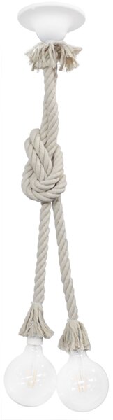 Φωτιστικό Οροφής Mac-02C Rope 31-1075 White Heronia