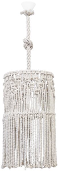 Φωτιστικό Οροφής Mac-01 Φ30 1/L Macrame 31-1060 White Heronia