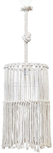 Φωτιστικό Οροφής Mac-03 Φ30 1/L Macrame 31-1066 White Heronia