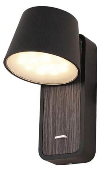 Φωτιστικό Τοίχου - Απλίκα Led H-61 7W 3000K 85Lm Brown-Black