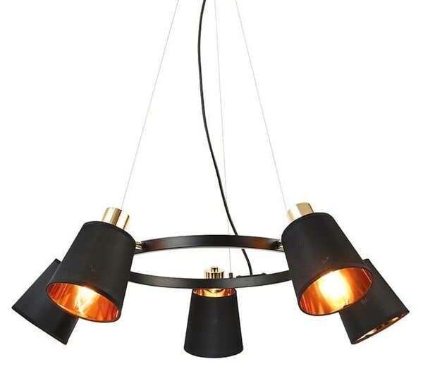 Φωτιστικό Οροφής EG215P73BK 5ΧΕ14 D73XH100 Black Aca Decor