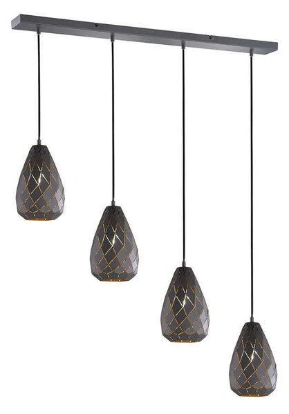 Φωτιστικό Οροφής - Ράγα Onyx 301300442 Anthracite-Gold Trio Lighting