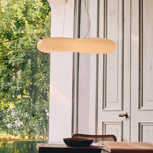 Stilnovo Mr. Magoo LED κρεμαστό φωτιστικό, φάση, Ø 52cm, ρυθμιζόμενος, Λευκό, Σαλόνι / τραπεζαρία, Πλαστικό, σχεδιασμός