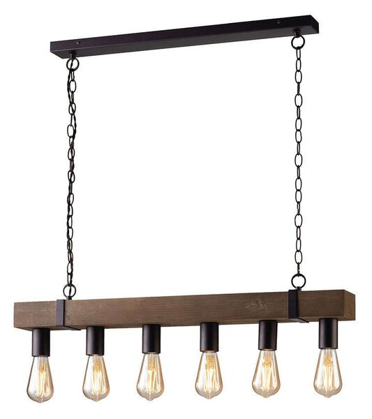 Φωτιστικό Οροφής - Ράγα I-Texas-S6 Natural-Black Luce Ambiente Design