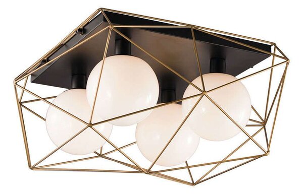 Φωτιστικό Οροφής - Πλαφονιέρα I-Abraxas-PL4 Oro Black-Gold Luce Ambiente Design