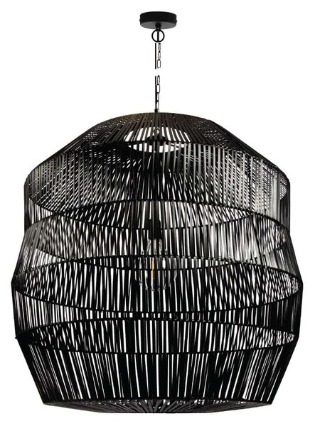 Φωτιστικό Οροφής Rattan 78X78 Black VK/03147/PE/78 VKLed