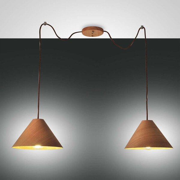 Φωτιστικό Οροφής Esino 3630-46-130 Walnut Fabas Luce