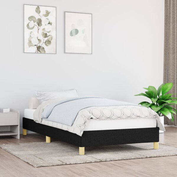 VidaXL Πλαίσιο Κρεβατιού Boxspring Μαύρο 100 x 200 εκ. Υφασμάτινο