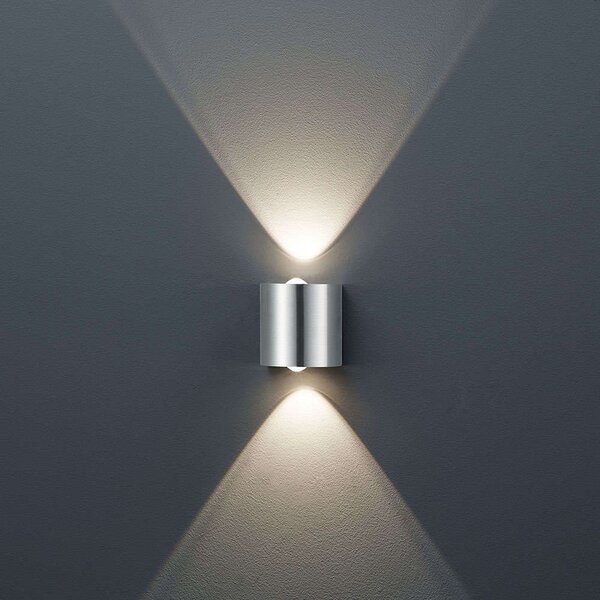 Φωτιστικό Τοίχου-Απλίκα Led Wales 2x300Lm 9x9cm Nickel Mat 225510207 Trio Lighting