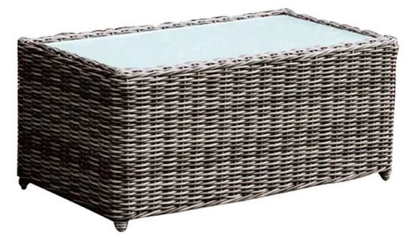 Τραπέζι Σαλονιού Arizona Ε6734,4 Alu/Wicker Grey Brown 100x50x45cm