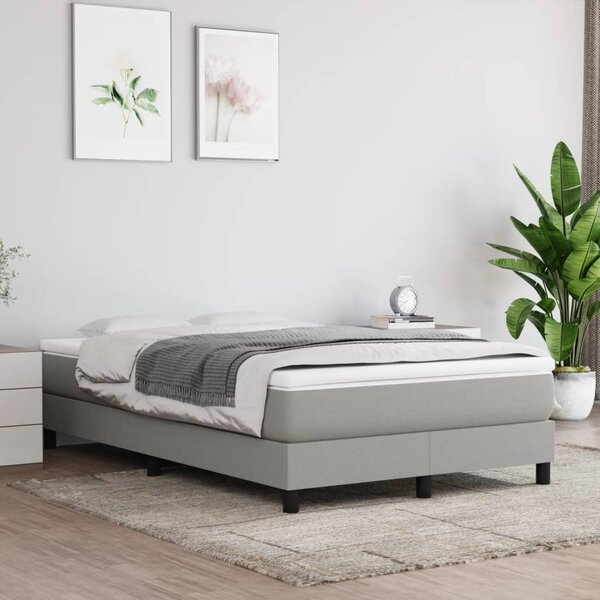 VidaXL Πλαίσιο Κρεβατιού Boxspring Ανοιχτό Γκρι 120x200 εκ. Υφασμάτινο