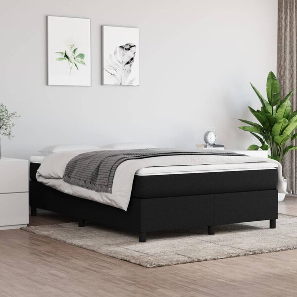 VidaXL Πλαίσιο Κρεβατιού Boxspring Μαύρο 140x200 εκ. Υφασμάτινο