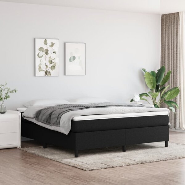 VidaXL Πλαίσιο Κρεβατιού Boxspring Μαύρο 160x200 εκ. Υφασμάτινο