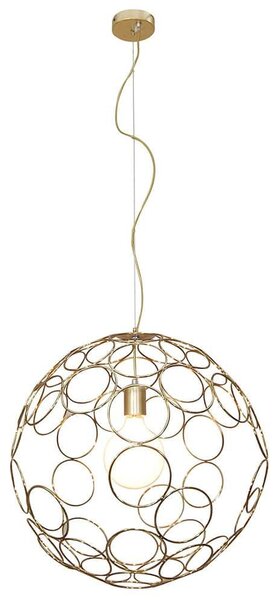 Φωτιστικό Οροφής Κρεμαστό HL-3589-M 77-4086 Aline Gold Φ60 Homelighting