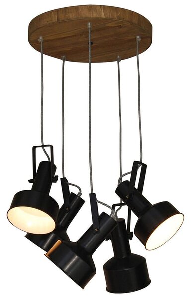 Φωτιστικό Οροφής Κρεμαστό HL-243S-5P 77-3051 Farcom Black Homelighting