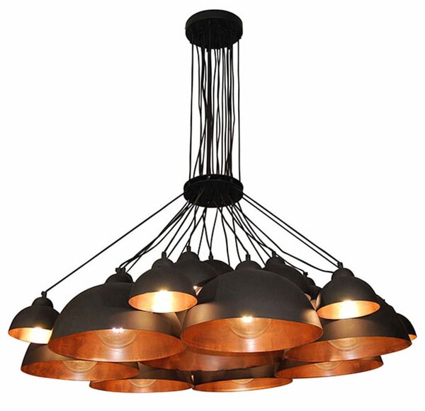 Φωτιστικό Οροφής Κρεμαστό HL-3591-XXL 77-4150 Conall Black & Old Copper Homelighting