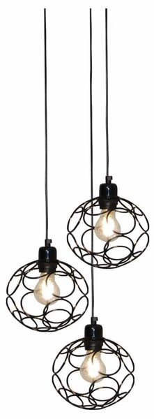 Φωτιστικό Οροφής Κρεμαστό HL-3588-3 77-4063 Aline Black Homelighting