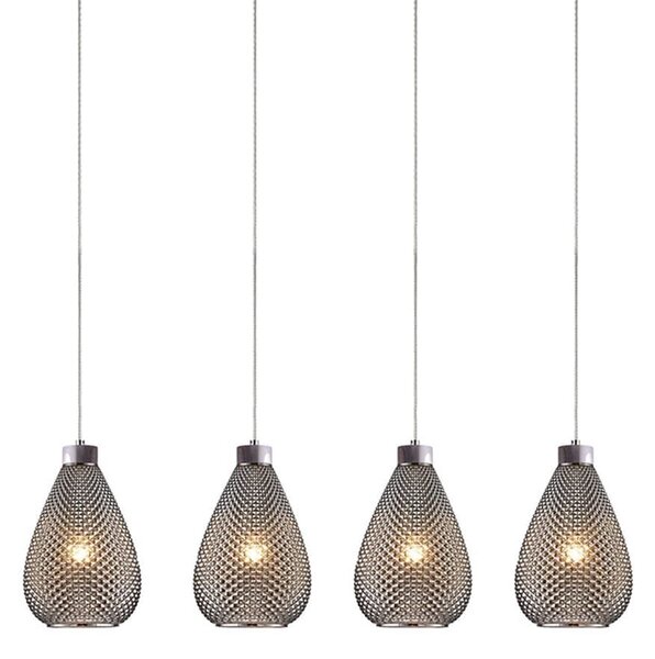 Φωτιστικό Οροφής - Ράγα 77-3737 SE4285-04 SM Dario Smoke Glass Homelighting