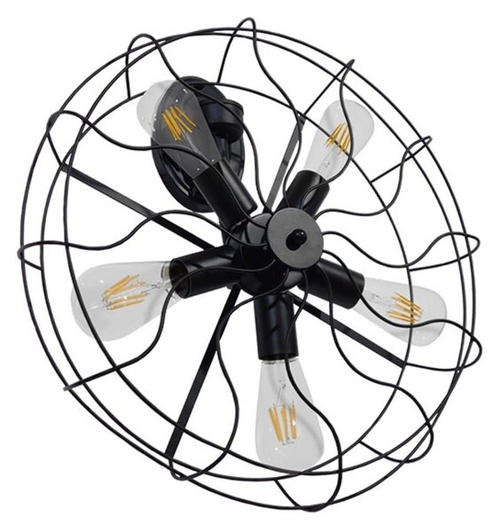 Φωτιστικό Τοίχου-Απλίκα Fan 01163 Black GloboStar