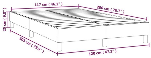 Σκελετός Κρεβατιού Χωρίς Στρώμα Μαύρο 120x200 εκ. Βελούδινο - Μαύρο