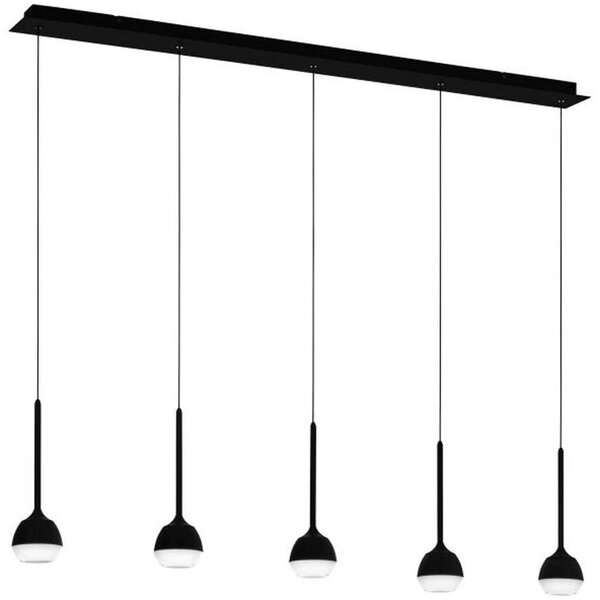 Φωτιστικό Οροφής - Ράγα 39712 Nucetto Led/5 Black-Clear Eglo