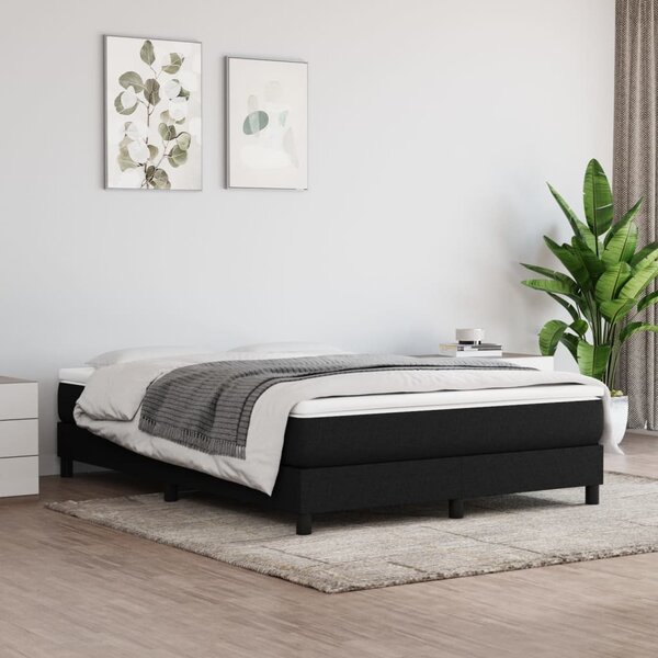 VidaXL Πλαίσιο Κρεβατιού Boxspring Μαύρο 140 x 190 εκ. Υφασμάτινο