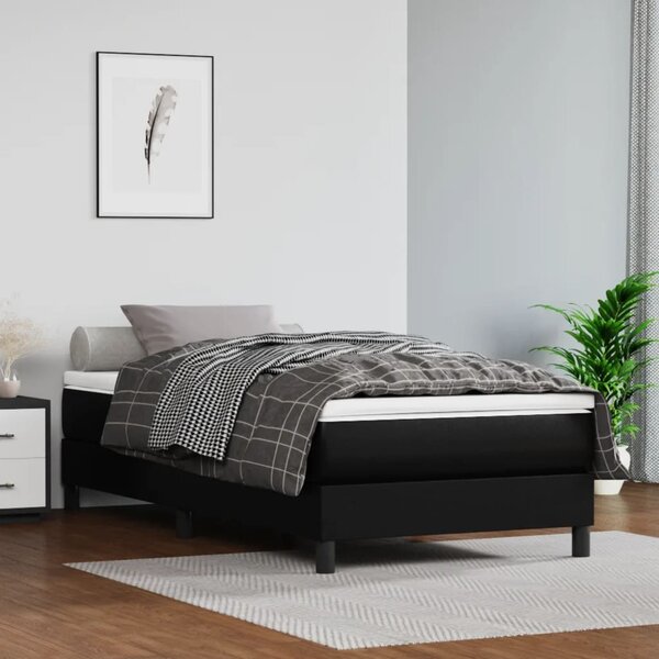 VidaXL Πλαίσιο Κρεβατιού Boxspring Μαύρο 100x200 εκ. Συνθετικό Δέρμα