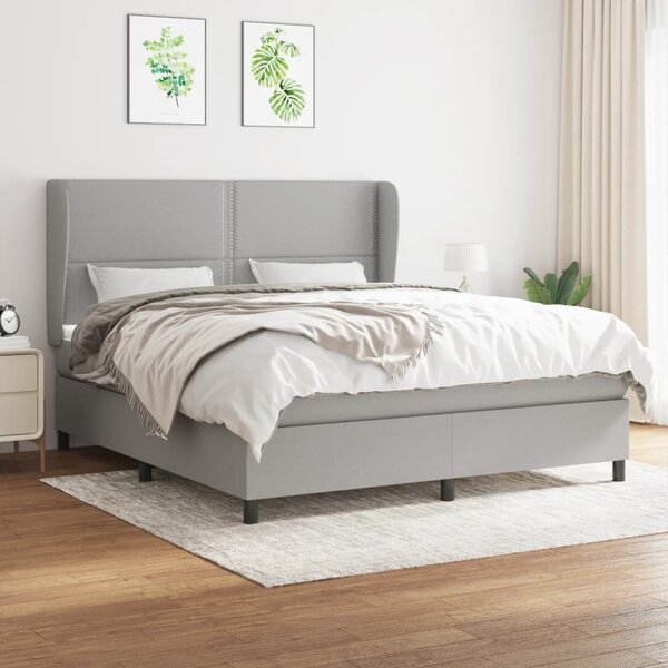 VidaXL Κρεβάτι Boxspring με Στρώμα Αν. Πράσινο 160x200εκ Υφασμάτινο