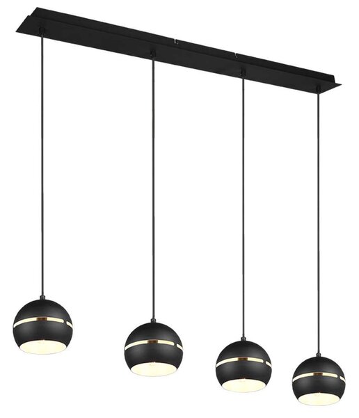 Φωτιστικό Οροφής - Ράγα Fletcher 313300432 4xE14 40W 105x15x150cm Black Mat Trio Lighting