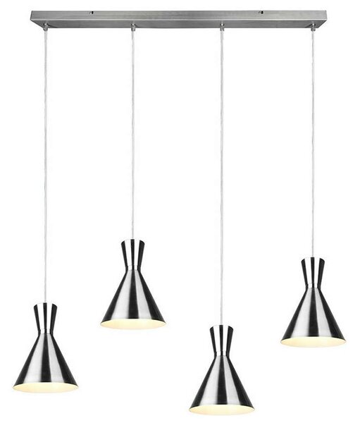 Φωτιστικό Οροφής - Ράγα Enzo R30784007 4xE27 28W 90x150cm Nickel Mat RL Lighting