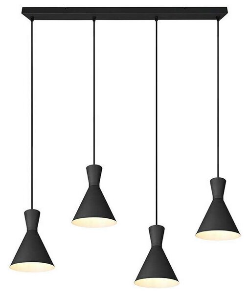 Φωτιστικό Οροφής - Ράγα Enzo R30784032 4xE27 28W 90x150cm Black Mat RL Lighting