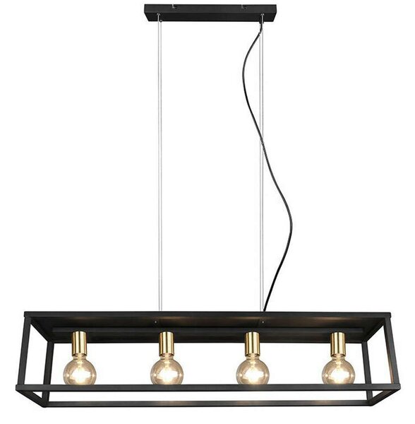 Φωτιστικό Οροφής - Ράγα Vito R30194032 4xE27 10W 100x150cm Black Mat RL Lighting