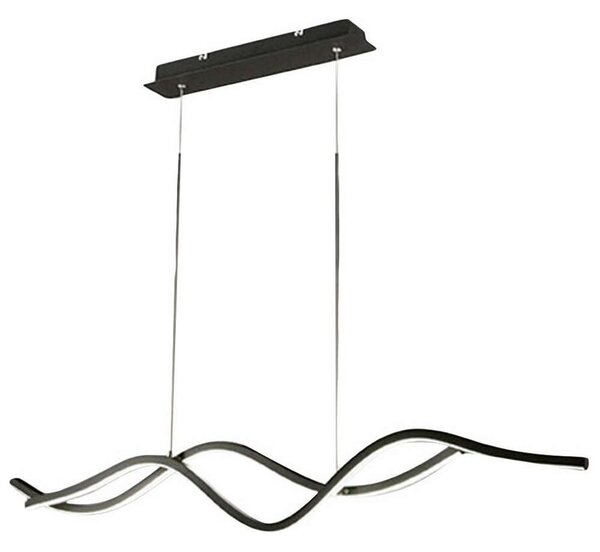 Φωτιστικό Οροφής - Ράγα Sinuo 3666-45-101 36W Led 112x200cm Black Fabas Luce