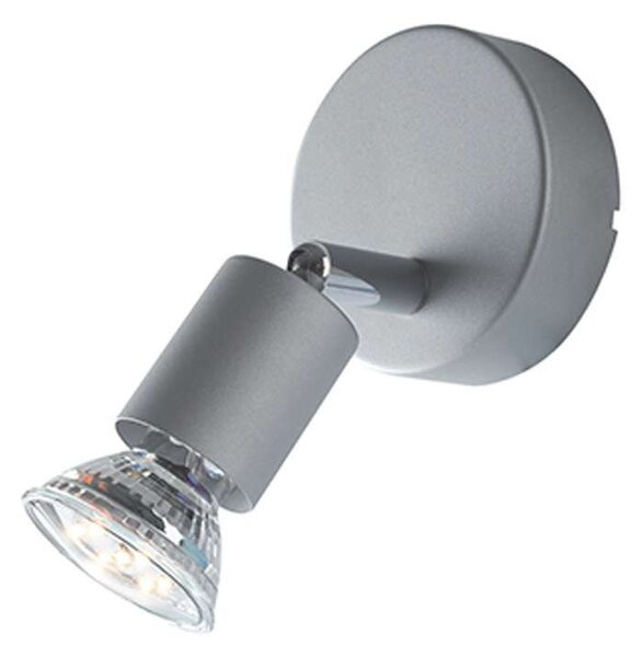 Φωτιστικό Οροφής - Σποτ Cooper SPOT-COOPER-1 Ρυθμιζόμενο 1xGU10 5W Led 14x8cm Silver Intec