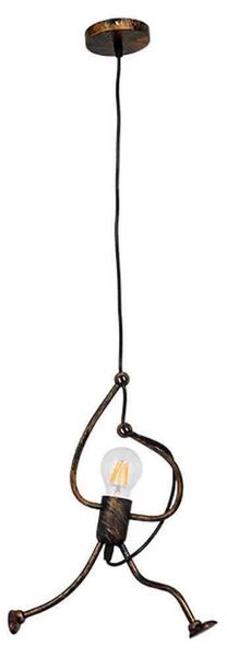 Φωτιστικό Οροφής Little Man 01653 1xΕ27 Φ20x40cm Rust GloboStar