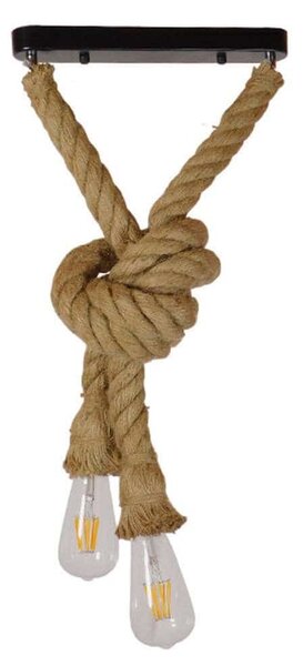 Φωτιστικό Οροφής Rope 01279 2xΕ27 Φ3,5x100cm Beige GloboStar