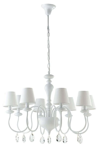 Φωτιστικό Οροφής - Πολυέλαιος Arthur I-ARTHUR/8 8xE14 Φ88cm 140cm White Luce Ambiente Design