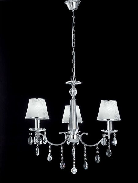 Φωτιστικό Οροφής - Πολυέλαιος Boeme I-BOEME/3 3xE14 Φ65cm 100cm Chrome Luce Ambiente Design