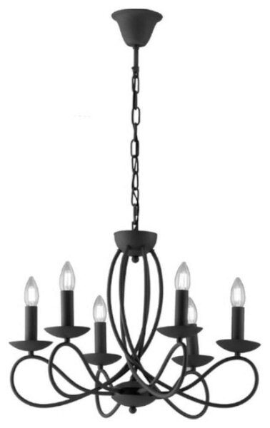 Φωτιστικό Οροφής - Πολυέλαιος Beatrice I-BEATRICE-6 6xE14 Φ50cm 120cm Anthracite Luce Ambiente Desig