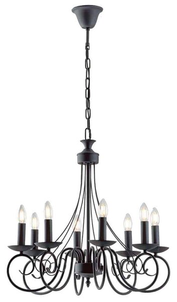 Φωτιστικό Οροφής - Πολυέλαιος Beatrice I-BEATRICE-8 8xE14 Φ63cm 120cm Anthracite Luce Ambiente Desig