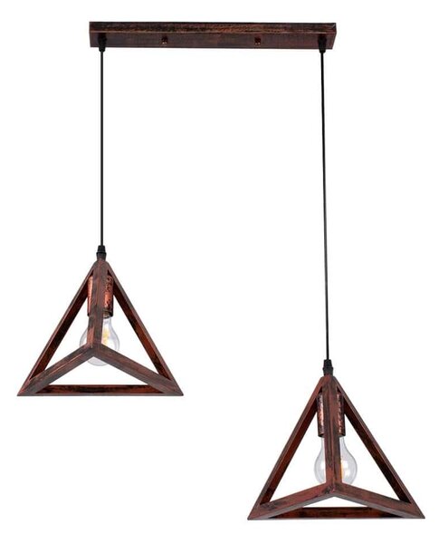 Φωτιστικό Οροφής Triangle 00613 E27 60x22x130cm Bronze GloboStar