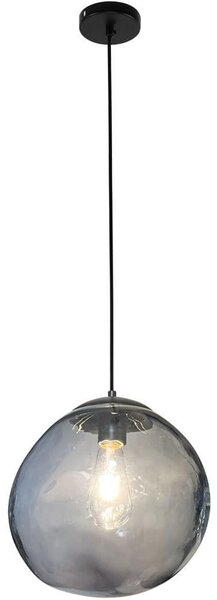 Φωτιστικό Οροφής Ronda 77-8185 1xE27 60W Black-Clear Homelighting