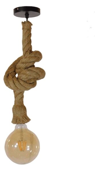 Φωτιστικό Οροφής Rope 01278 Φ3,5x100cm 1xE27 Beige GloboStar