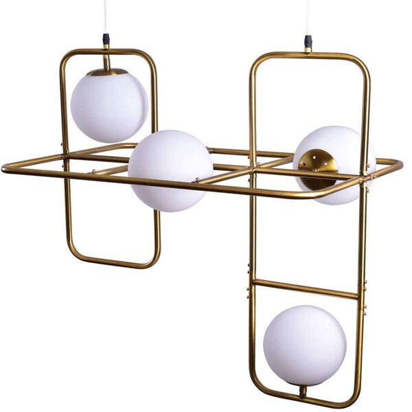 Φωτιστικό Οροφής Athen 77-3530 64x100x120cm 4xE27 60W Gold-White Homelighting