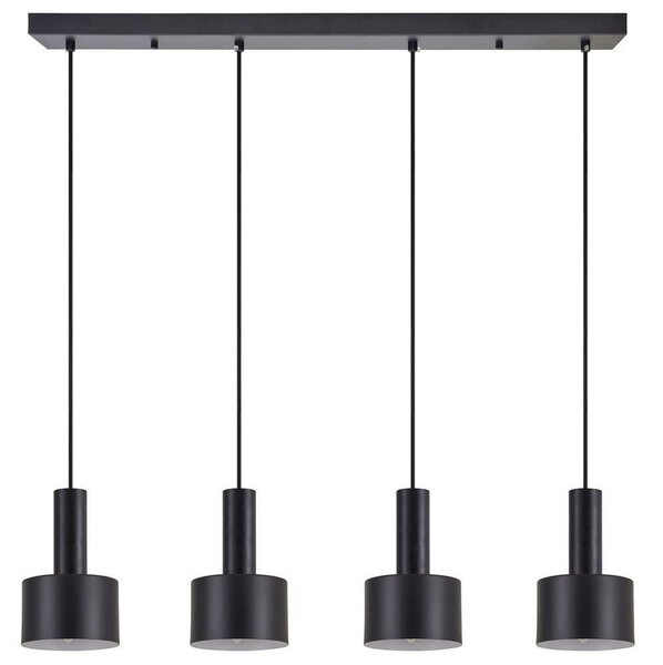 Φωτιστικό Οροφής - Ράγα Adept Tube 77-8546 85x14x300cm 4xE27 60W Black Homelighting