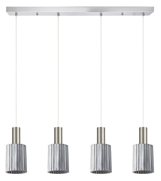 Φωτιστικό Οροφής - Ράγα Adept Tube 77-8398 85x12x300cm 4xE27 60W Nickel-Smoke Homelighting