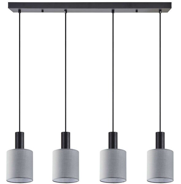 Φωτιστικό Οροφής - Ράγα Adept Tube 77-8518 85x15x300cm 4xE27 60W Black-Grey Homelighting