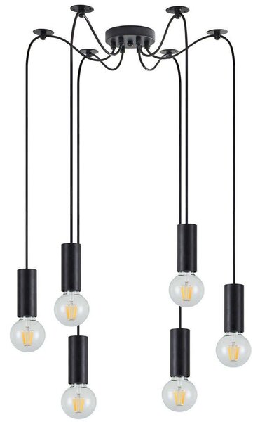 Φωτιστικό Οροφής Adept Tube 77-8477 45x45x300cm 6xE27 60W Black Homelighting